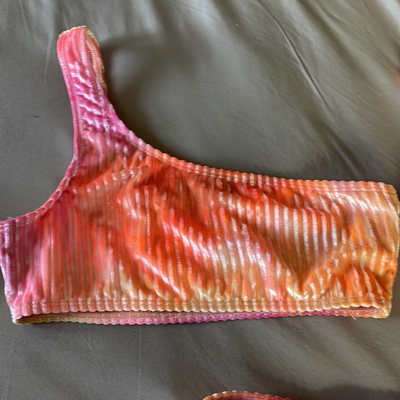 Dippin Daisy’s Pink/Orange Velvet Ombré Swimsuit Women’s Size Small - Picture 4 of 5
